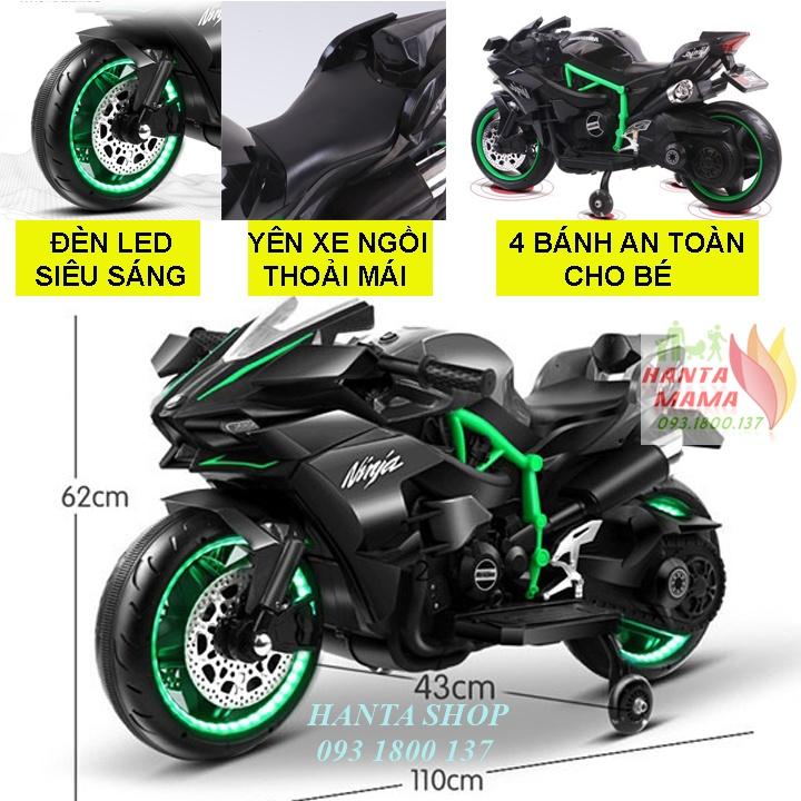 Xe Máy Điện Ninja H2R Ghế Da - Tay Ga - Chân Phanh - Đèn Bánh Led