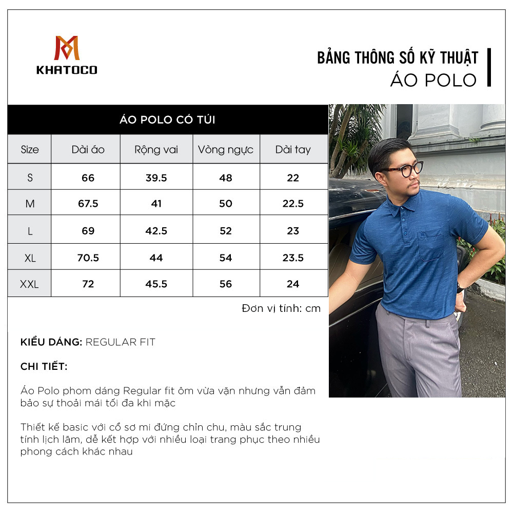 Áo Thun Nam có túi Khatoco A2MN438R2-CNIN637-2610-N