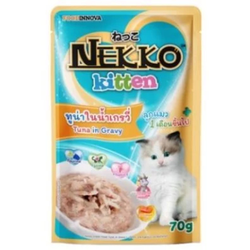 Pate Cho Mèo Nekko 70g, Pate Dạng Gói Cho Mèo, Pate Cho Mèo Thịt Thật Từ Cá Ngừ 28 Vị Hấp Dẫn