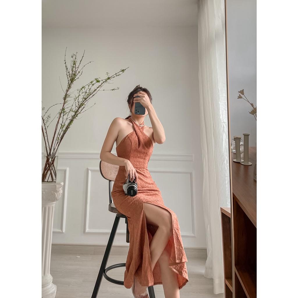 Lilac Dress | Đầm cổ yếm ôm body xẻ tà Story.clothes thời trang nữ