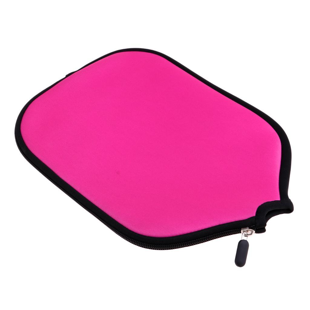 Durable Carbon Fiber Honeycomb Composite Core Pickleball Paddle / Racket &amp; Zipper Neoprene Case Cover - Choice of Colors