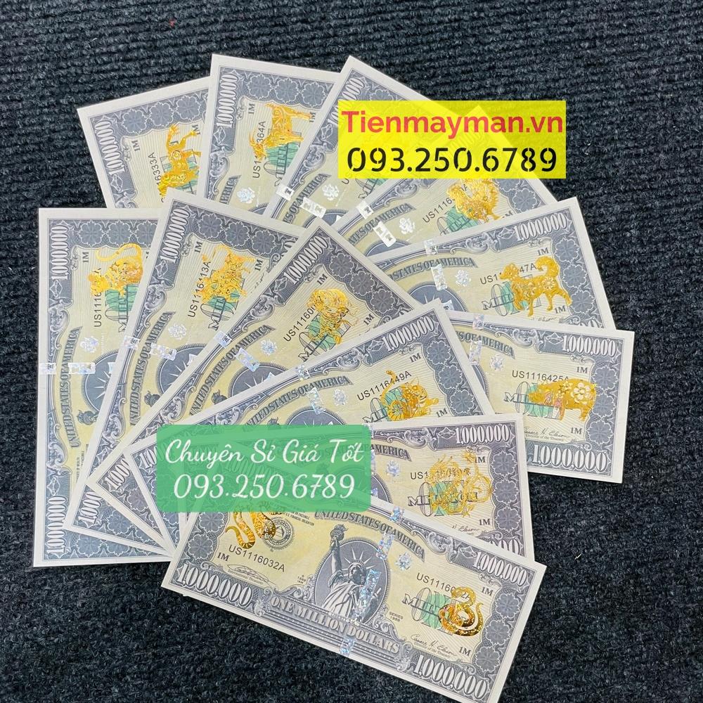 Tờ Triệu Đô 12 Con Giáp Mạ Vàng, Siêu Cấp Mỹ Có Bảo An Chống Giả, 1 Triệu Usd Kỉ Niệm - NELI - RƯỚC LỘC XUÂN