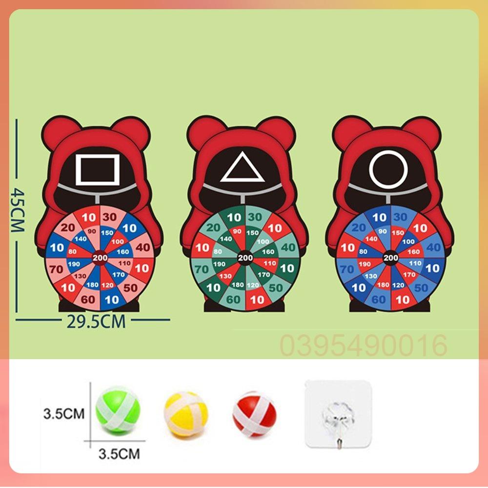Bảng ném bóng phi tiêu SQUID GAME tròn vuông tam giác giúp bé tăng EQ vận động tay chân vui vẻ bên cha mẹ và bạn bè...