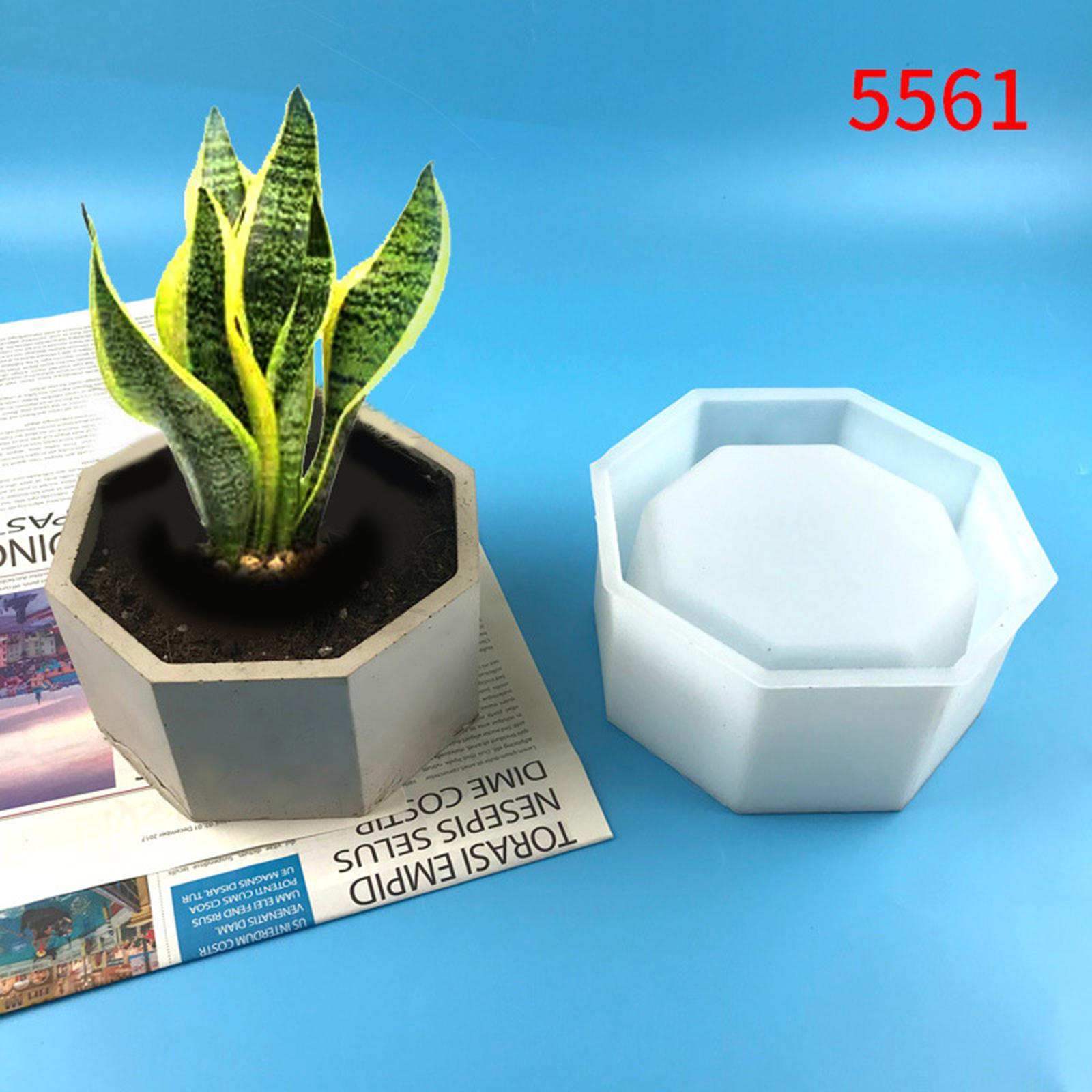 Round Concrete Flower Pot Silicone Mold Succulent Planter Mold Homemade Succulent Plant Pot Moulds for Flowers