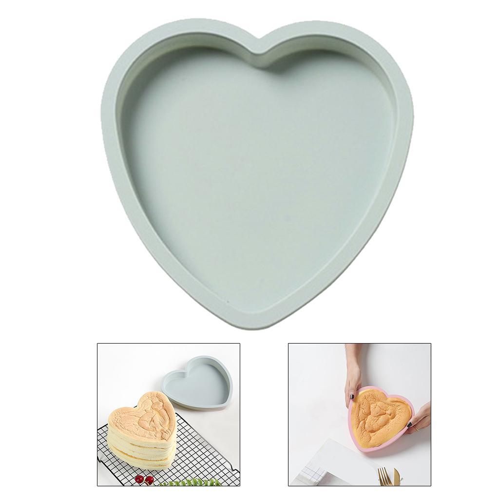 2pcs Kitchen Silicone Cake Mold Heart Shape Cake Baking Molds Bake Mold