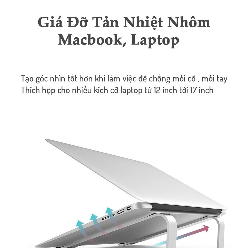 Giá Đỡ Tản Nhiệt Nhôm Cho Macbook, Laptop Gọn Nhẹ -dc4287