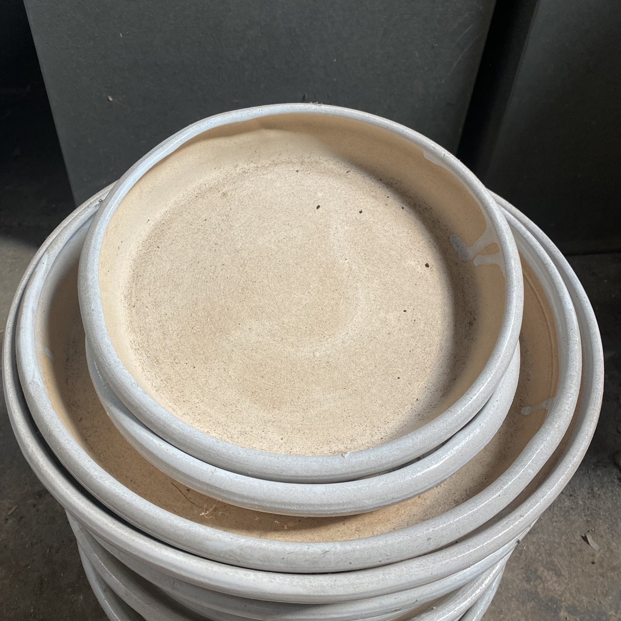 Combo 5 chiếc đĩa sứ lót chậu cây đường kính 20cm