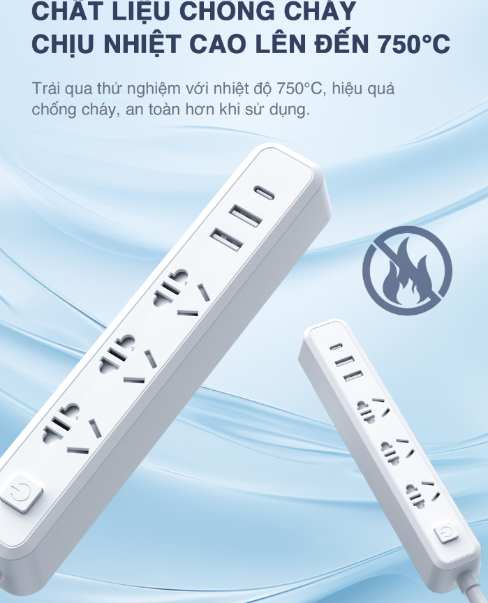 Ổ Cắm Điện Tích Hợp Sạc Nhanh 2A1C Chính Hãng Xiaomi Lydsto Power Strip - Hàng Nhập Khẩu