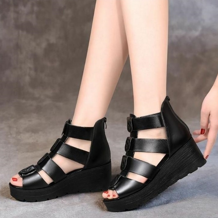 [HÀNG XỊN] Giày sandal xuồng 6 phân 4 dây bảng to S018 đế đúc chống trượt chắc chắn