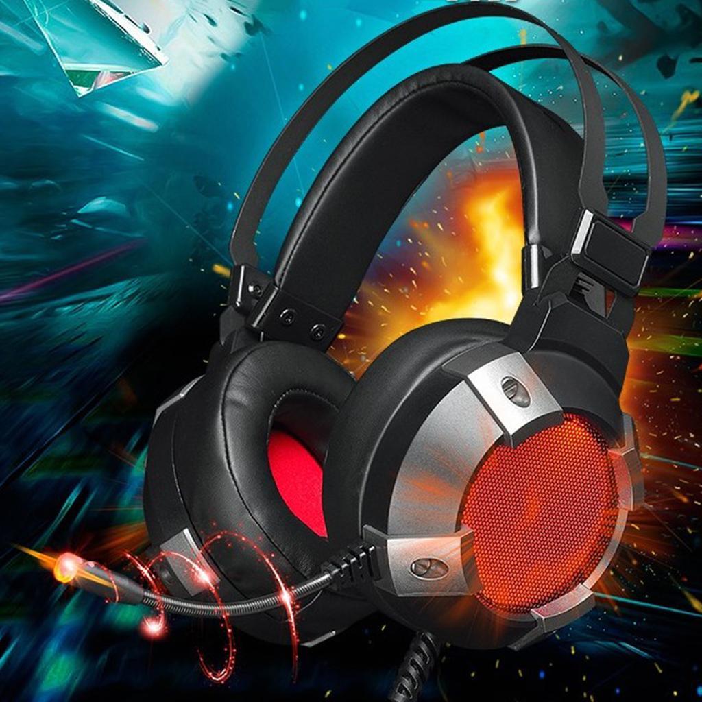 Stereo Wired Gaming Headsets Headphone with Mic Noise Cancelling for PC Computer
