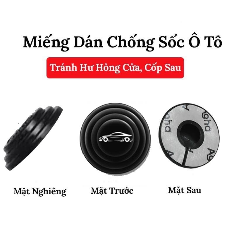 bộ 4 nút đệm cao su giảm va đập bảo vệ cánh cửa, nắp capo xe ô tô