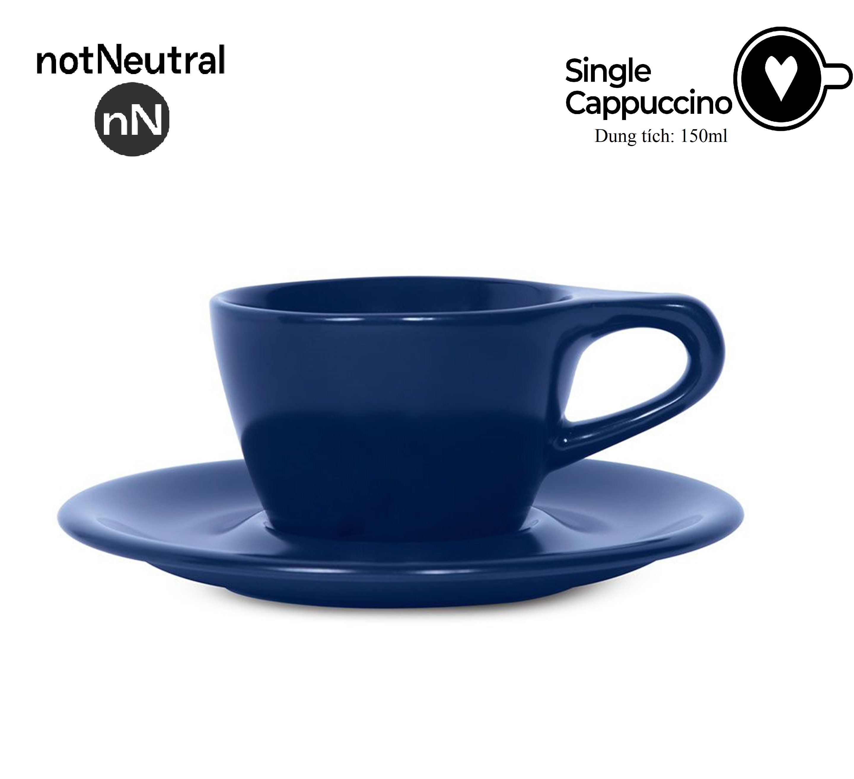Bộ đĩa và ly sứ NotNeutral LINO Single Cappuccino 150ml