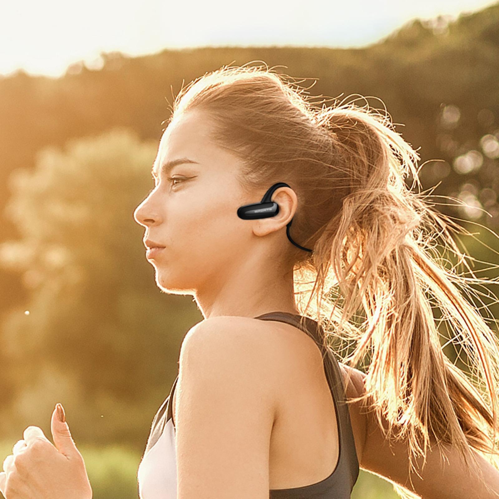 Air Bone Conduction Headphones Titanium Bluetooth 5.1 Open Ear Headset for Running Workout