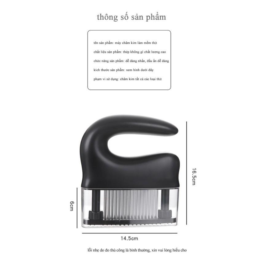 Máy châm thịt 48 que kim, chất liệu thép không gỉ, dễ châm thịt, có thể tháo rời, dễ lau chùi
