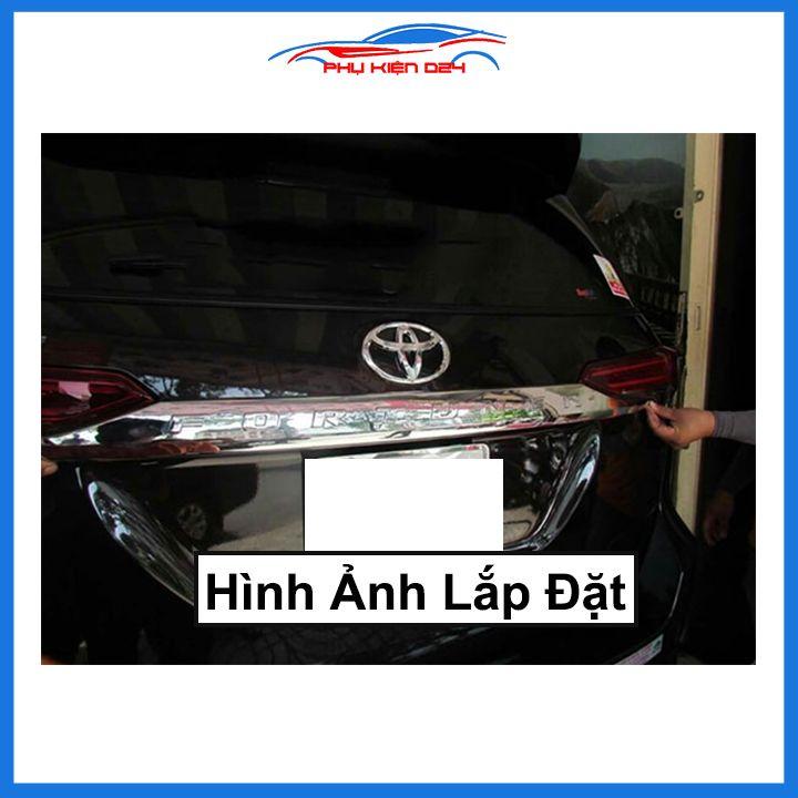 Ốp tay mở cốp mạ Crom Fortuner 2017-2018-2019-2020-2021 trang trí xe chống va đập hiệu quả