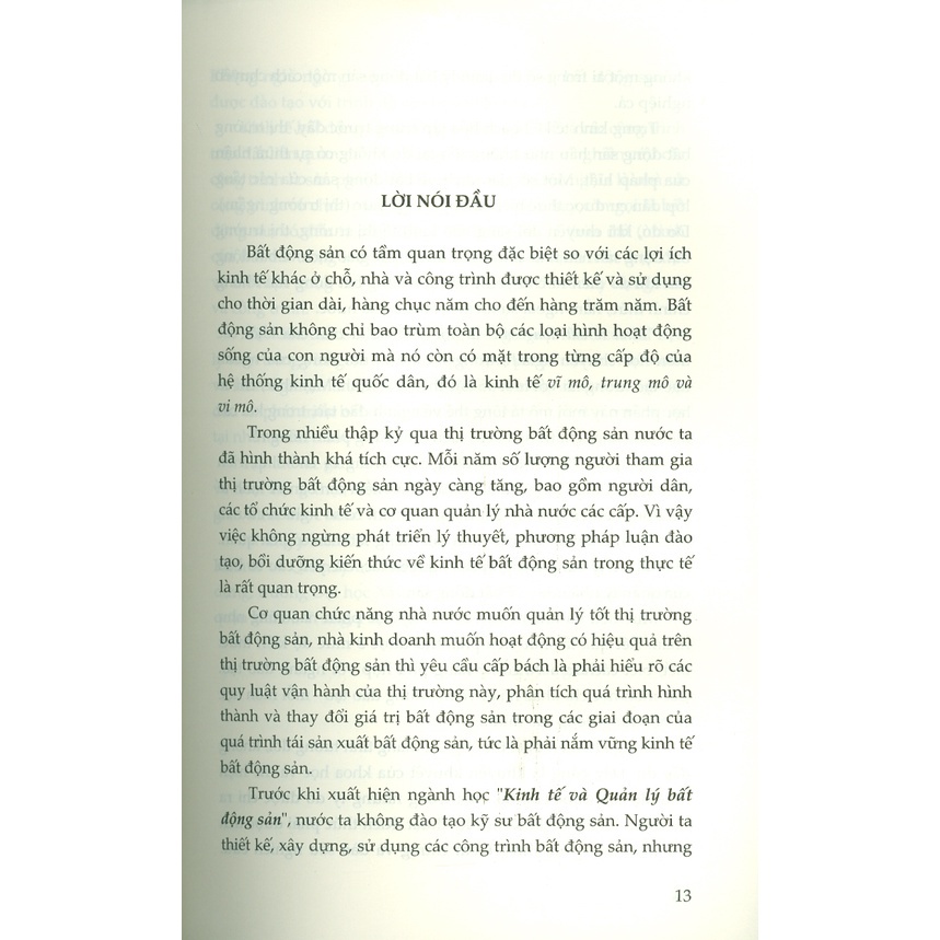 Giáo trình Kinh tế bất động sản
