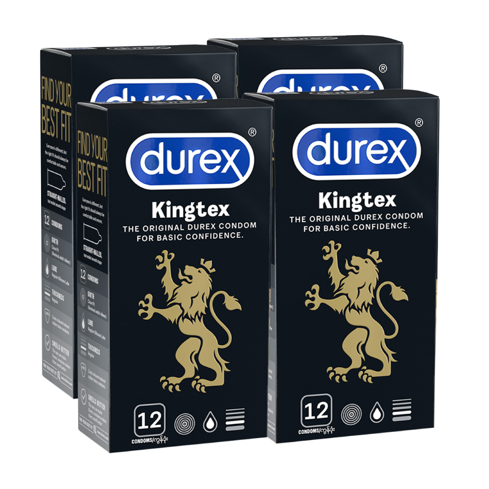 Bộ Bao Cao Su Durex Kingtex Hộp 12 Bao - 4 hộp 48 bao