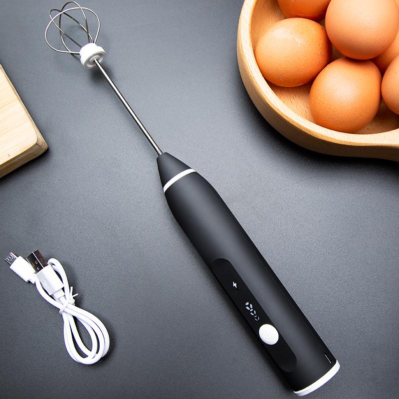 Điện Đánh USB Sạc 3 Tốc Độ Điều Chỉnh Nấu Ăn Nhà Bếp Dụng Cụ Bubbler Trứng Sốt Kem Que Khuấy Nhỏ Bọt Sữa