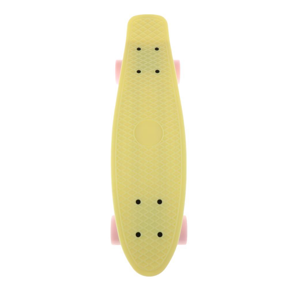 Complete Cruiser Skateboards Skate Board Mini 22 Inch Highly Flexible Plastic Longboard Decks for Beginners Kids Professional with PU Wheels