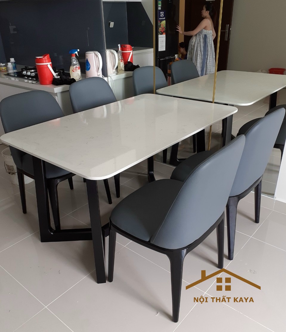 Bộ bàn ăn 4 ghế mặt đá cao cấp
