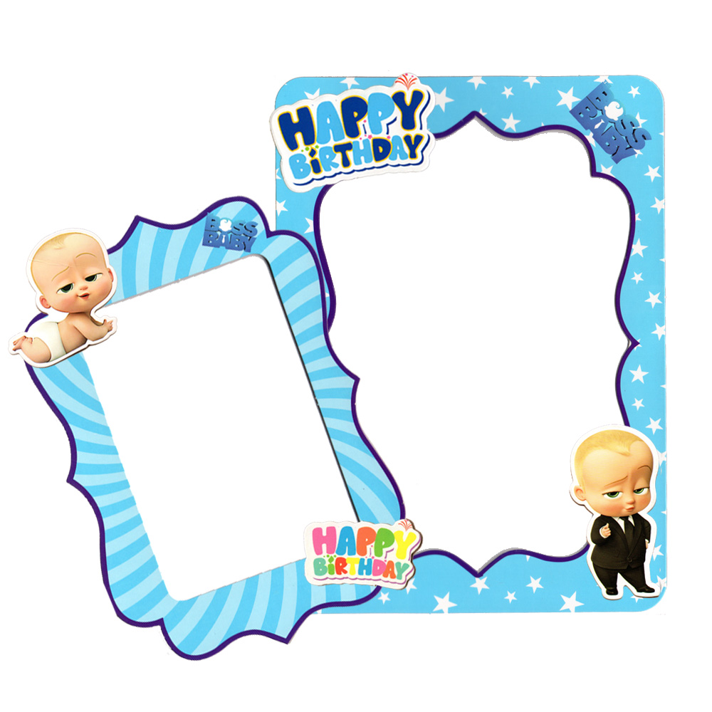 2 khung hình giấy để bàn trang trí sinh nhật - boss baby