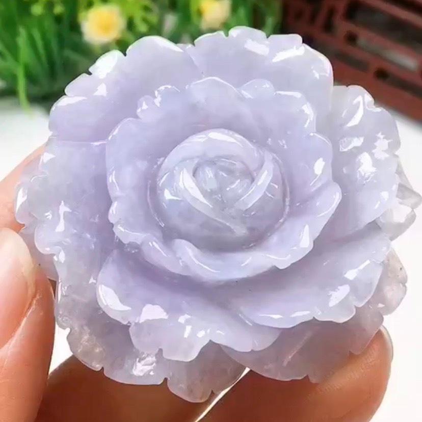 Mặt ngọc hoa khai phú quý tử la lan Ngọc phỉ thúy tự nhiên