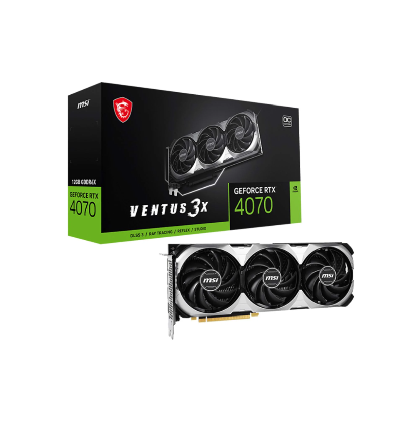 Card màn hình MSI Geforce RTX 4070 Ventus 3X 12G OC - Hàng Chính Hãng