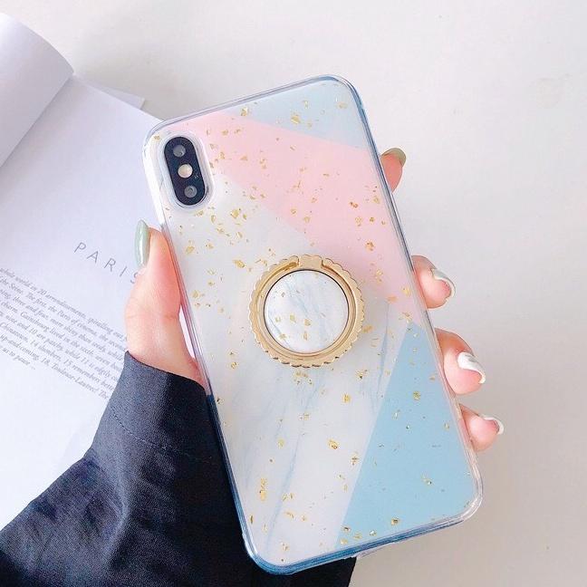 Ốp Hoa Hồng Kim Tuyến Kèm Ring Dành Cho ip 6p/7plus/8plus/x/xs/xs max