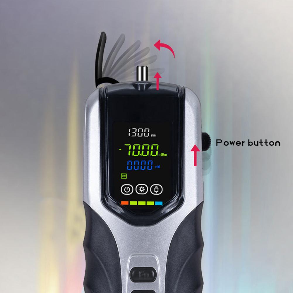 G710 LCD Color Display Screen Rechargeable Optical Power Meter High Accuracy Optical Fiber Tester Attenuation Detection