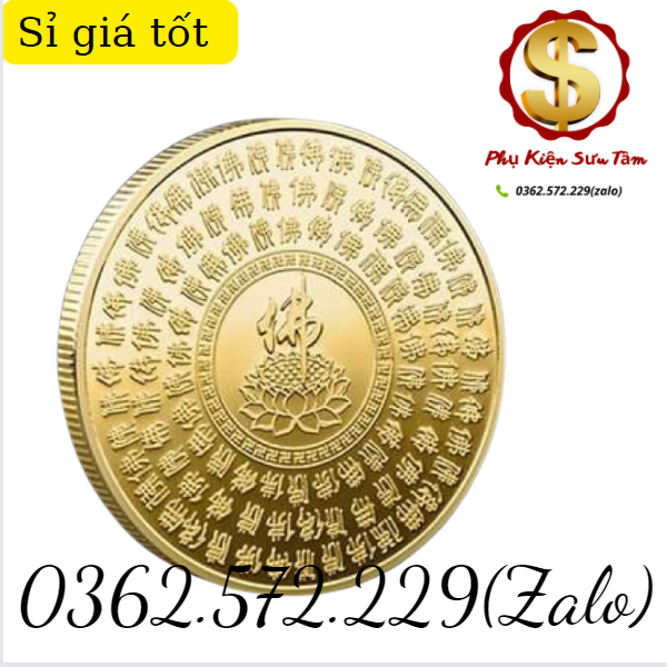 Đồng Xu Phật Tổ Như Lai Phong Thuỷ May Mắn