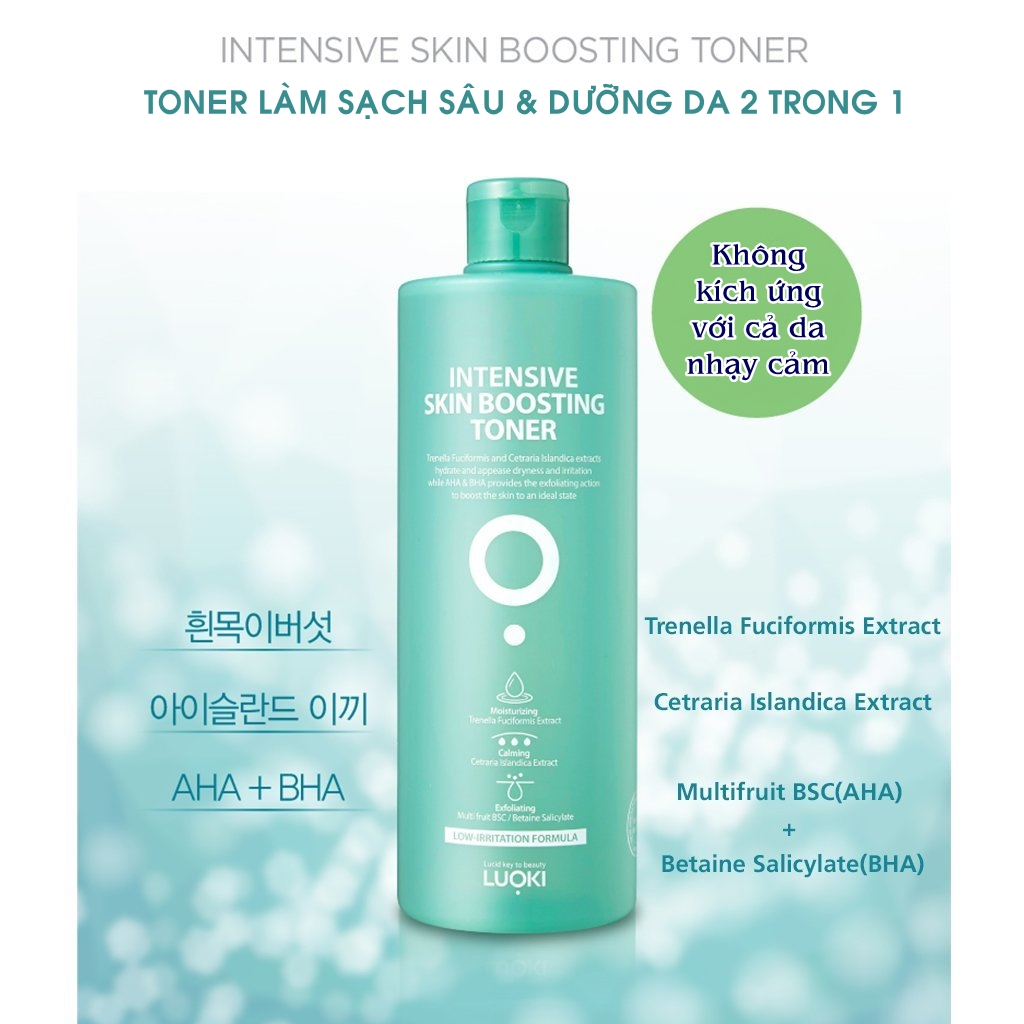 Toner làm sạch sâu và dịu da LUOKI INTENSIVE BOOSTING TONER