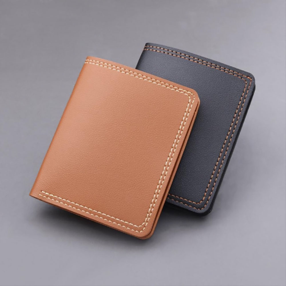 Bóp ví da nam cầm tay mini trơn nhiều ngăn đựng thẻ nhỏ gọn phong cách đơn giản, thời trang