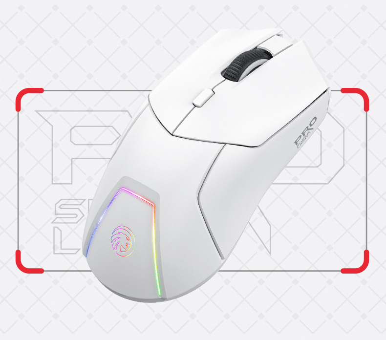 Chuột không dây FMOUSE M501 PRO kết nối bằng Bluetooth và chip USB 2.4G có đèn led tự động đổi màu với độ DPI lên đến 4000 - JL