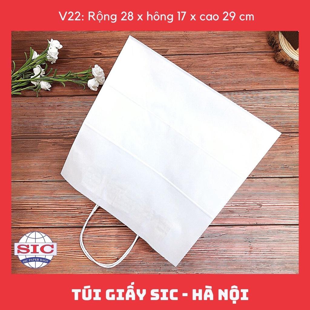 10 CHIẾC TÚI GIẤY KRAFT V22: 28x17x29 cm CÓ QUAI ( ẢNH THẬT)