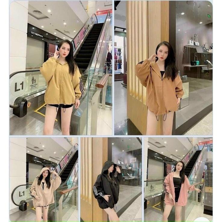 Áo khoác kaki da lộn dạ 2 lớp tay phồng cánh dơi sọc tay unisex ullzang nam nữ AK992