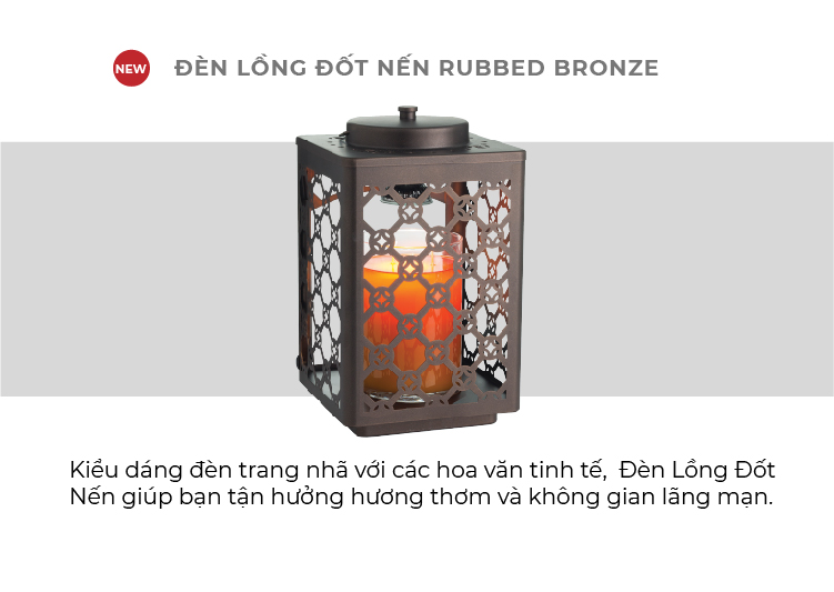 Đèn lồng đốt nến Yankee Candle - Rubbed Bronze