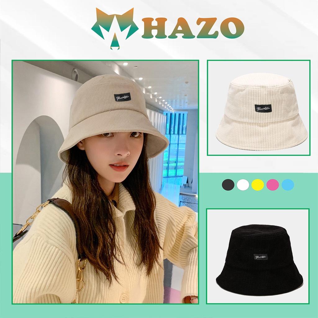 Mũ bucket Nón tai bèo vành cụp PromissYou Chất Nhung tăm cao cấp 425 nhiều màu sắc Ulzzang form unisex nam nữ