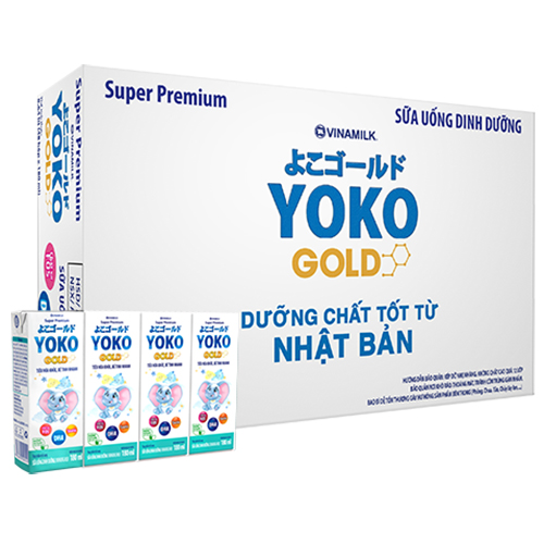 Thùng 48 hộp sữa YOKOGOLD pha sẵn 180ml