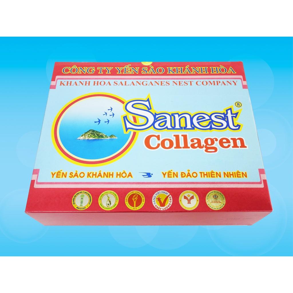 [Hộp 6 lọ] Nước Yến sào Khánh Hòa Sanest Collagen đóng lọ 70ml - 770