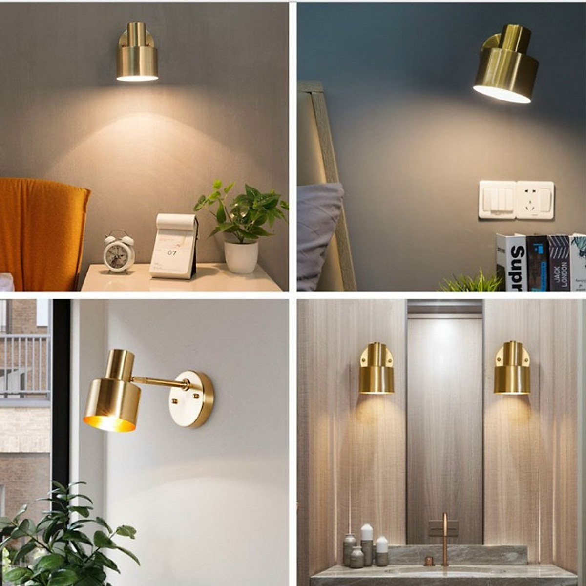 Đèn tường mạ đồng hiện đại trang trí nội thất cao cấp, sang trọng.