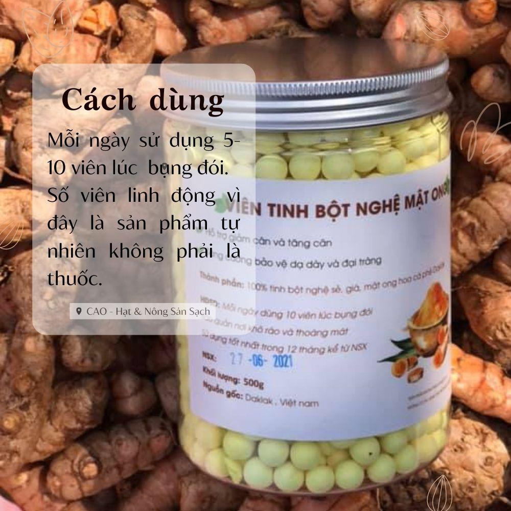 [500GR] Viên Tinh Nghệ Mật Ong CAO FOOD homemade nguyên chất 100% siêu sạch, sử dụng siêu tốt