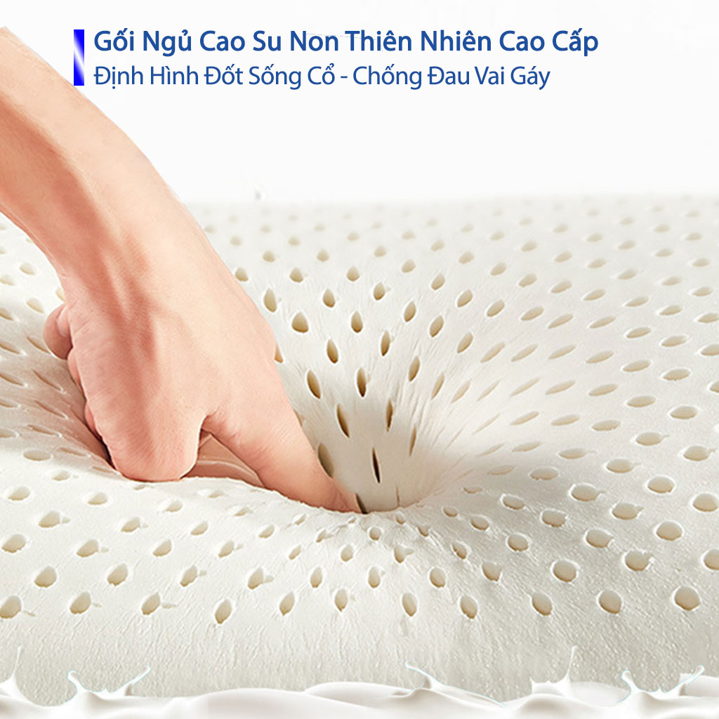 Gối Cao Su Non Người Lớn Cao Cấp Chính Hãng Chuẩn Khách Sạn 5 Sao Gối Cao Su Non Lượn Sóng Massage Cho Người Đau Vai Gáy Gối Đầu Nằm Ngủ  Kê Chống Mỏi Cổ Từ Cao Su Non Thiên Nhiên Cao Cấp Cho Người Lớn 50cmx70cm