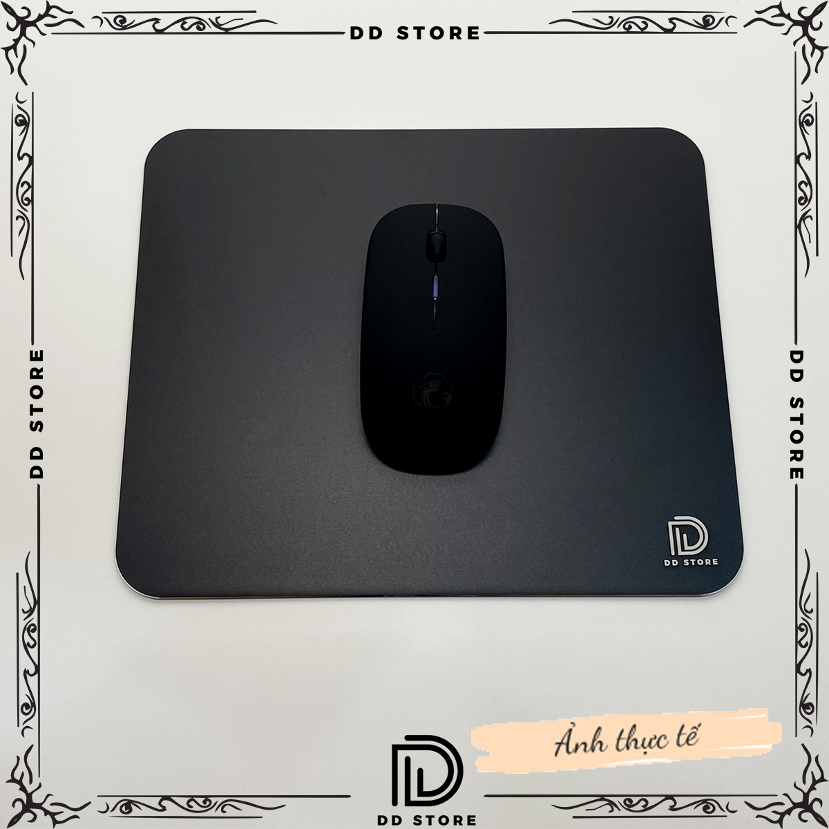 Miếng Lót Chuột Nhôm (Mouse pad Aluminum) DD-100 kích thước 245x202mm Hàng Chính Hãng