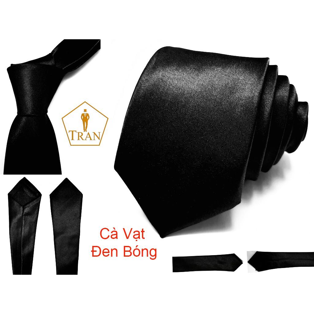 Ca Vat, Caravat, Cà Vạt, Cravat Đen Nam Bản Nhỏ 5Cm Dây Kéo Thắt Sẵn