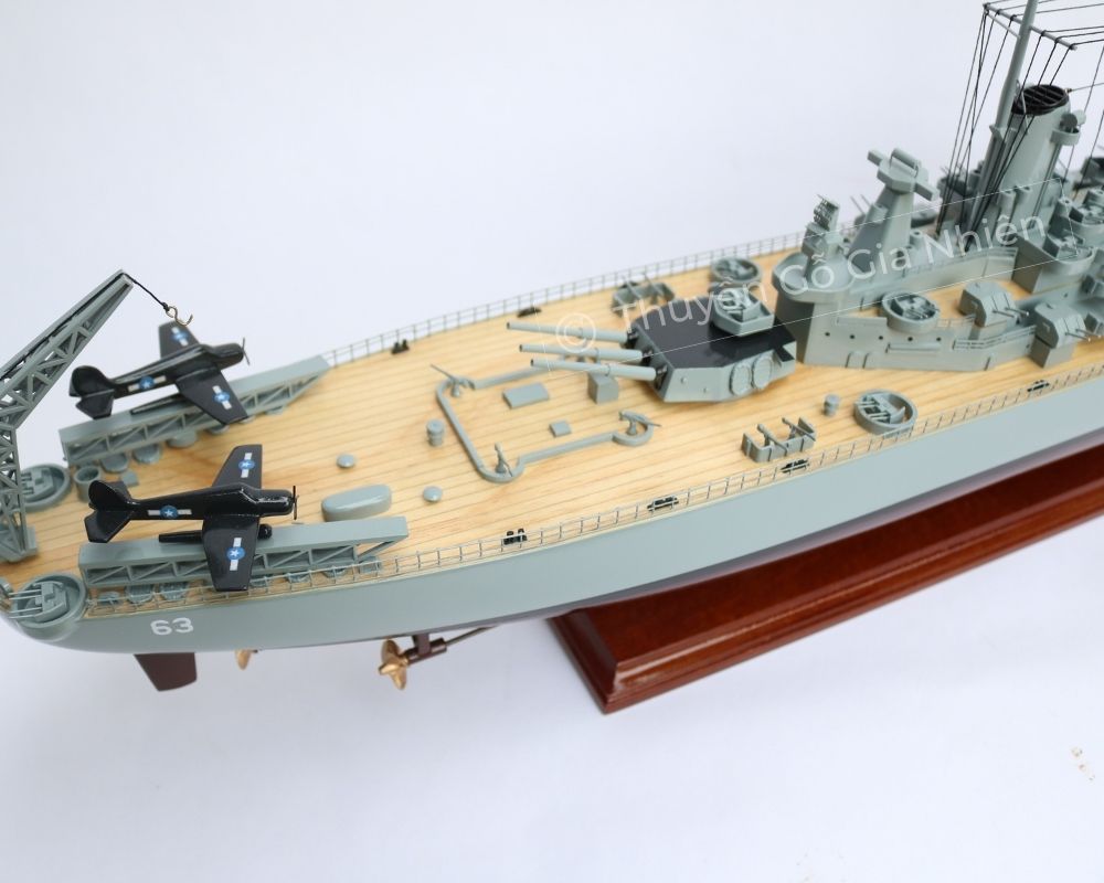Mô Hình Thuyền Gỗ Phong Thủy Dạng Thuyền Chiến USS MISSOURI Chính Hãng Hàng Xuất Khẩu Chất Lượng Cao