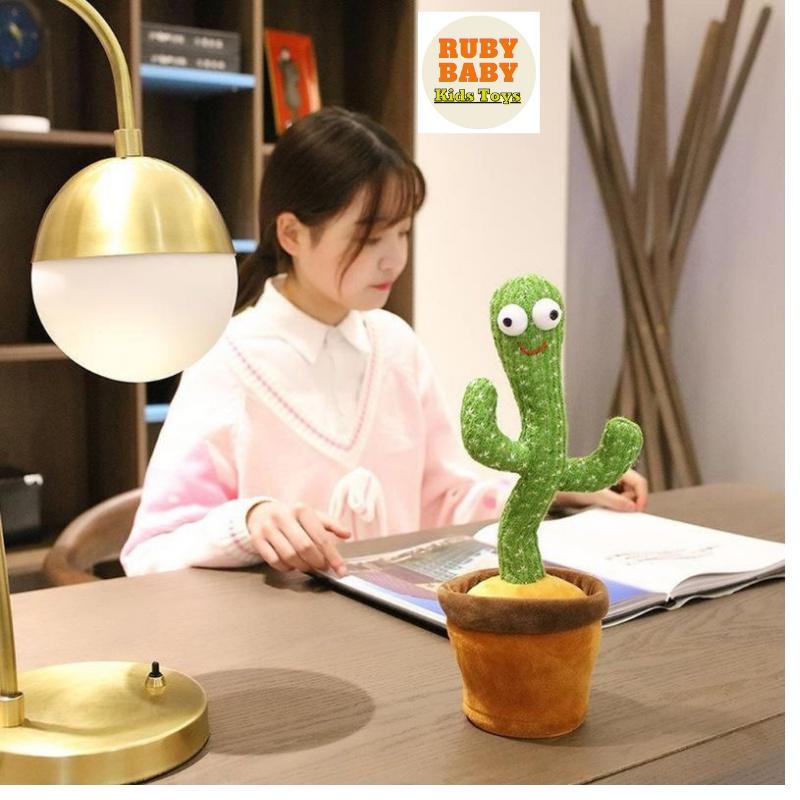 Xương rồng nhảy múa phát sáng có 120 bài hát, nhại giọng -Đồ chơi thông minh cho bé