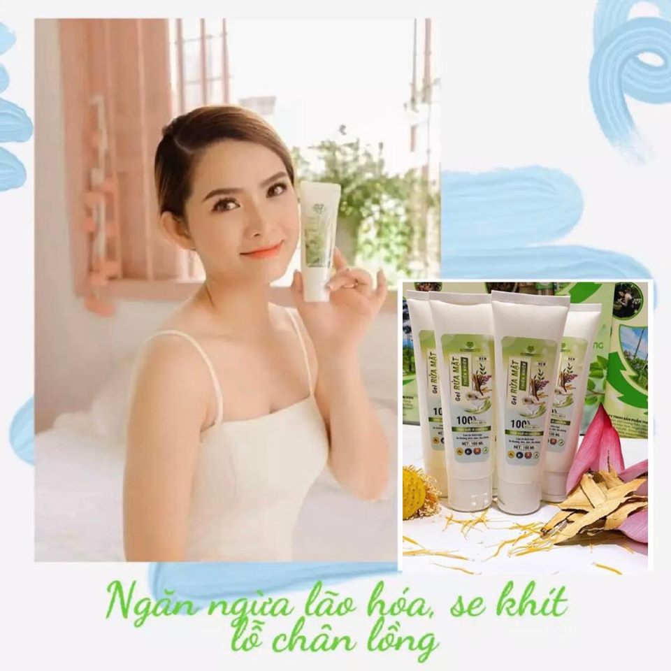 GEL RỬA MẶT THIÊN NHIÊN CHIẾT XUẤT RỄ CAM THẢO MẸ KEN tuýp 100ml - Dành cho da thường, khô, nám, tàn nhang