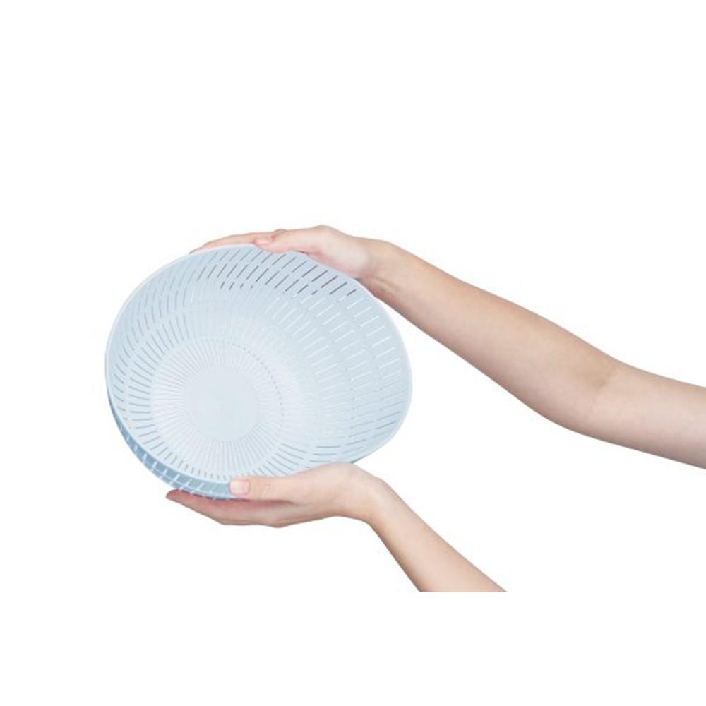 Bộ thau rổ -rổ yoko 23cm nhựa dẻo inochi Nhật Bản loại cao cấp chắc chắn sang trọng phủ Ag+ kháng khuẩn TRD01