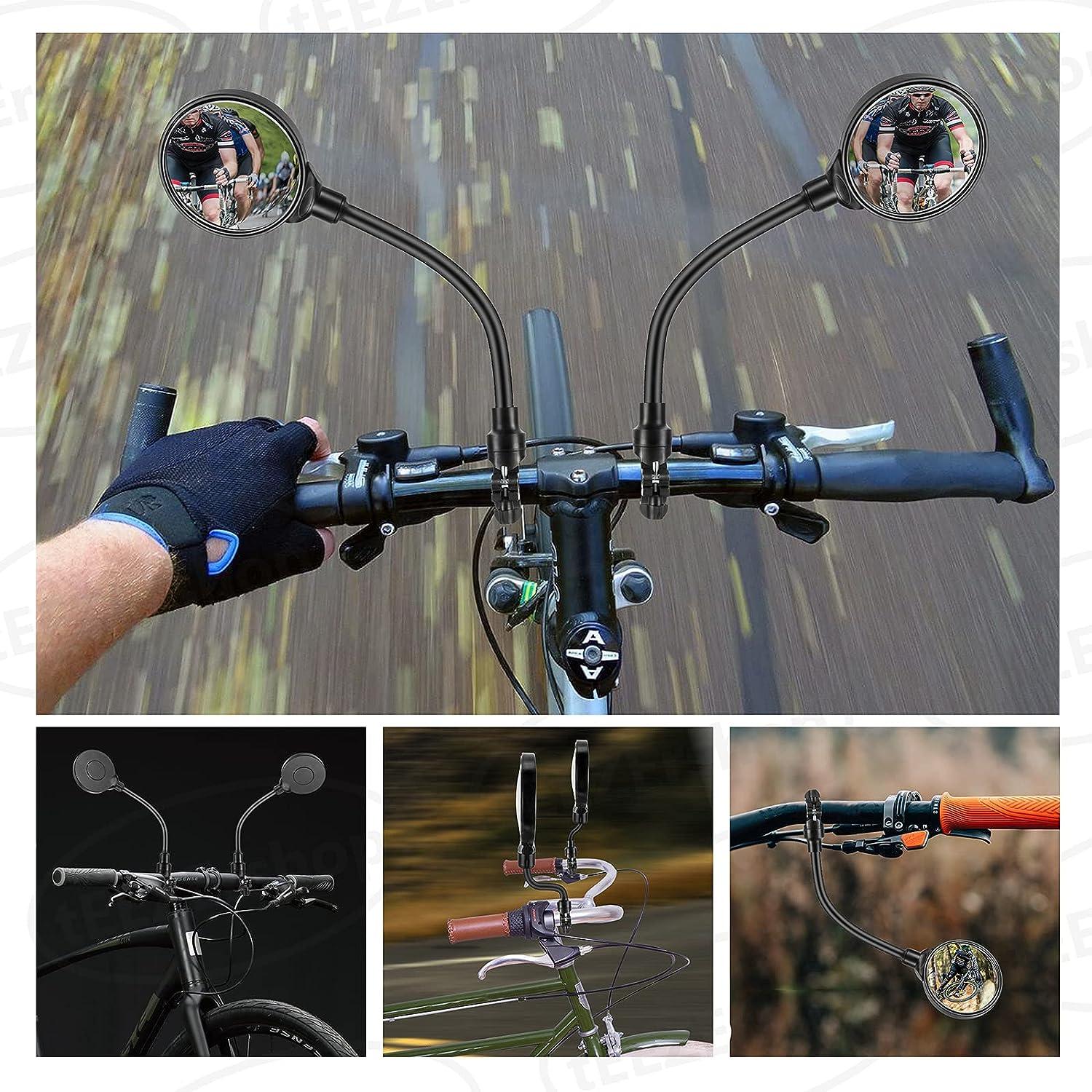Gương xe đạp 2 gói cho tay lái 22-32mm - Gương an toàn 3D, có thể điều chỉnh và xoay 360 ° cho xe đạp leo núi, xe đạp đua, xe đạp điện, xe máy