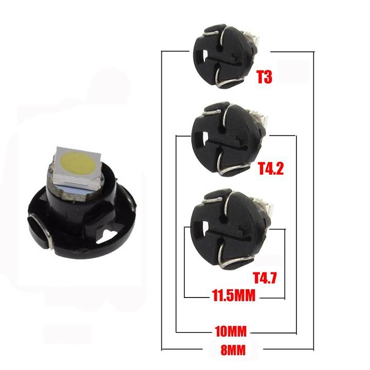 Bóng Đen Led T3, T4.2, T4.2 Trang Trí Nội Thất Ô Tô